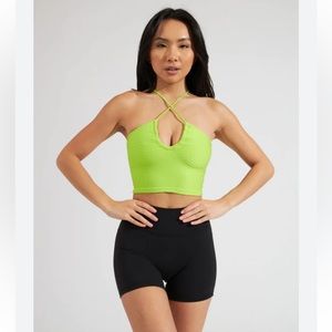 NWT💚BuffBunny Donna Crop Top Yoda Green XL